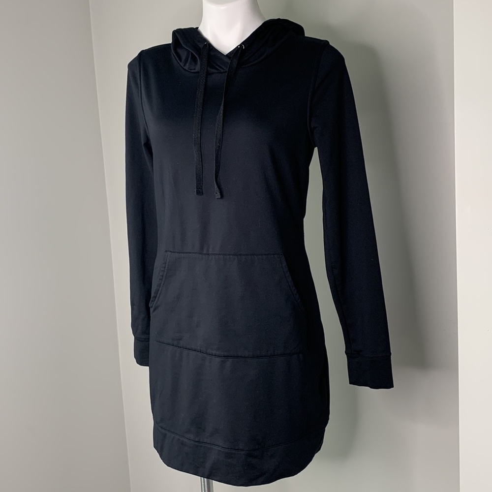 Fabletics Black Athletic Hoodie dress —Soft! —size Small
